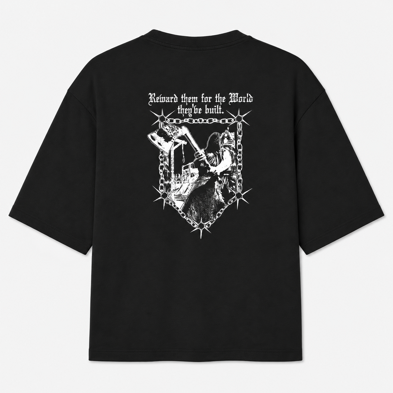 CAmiseta Oversized Recompense eles pelo mundo que criaram