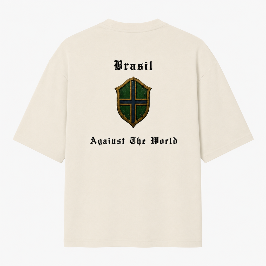 Camiseta Oversized - Brasil Contra o Mundo