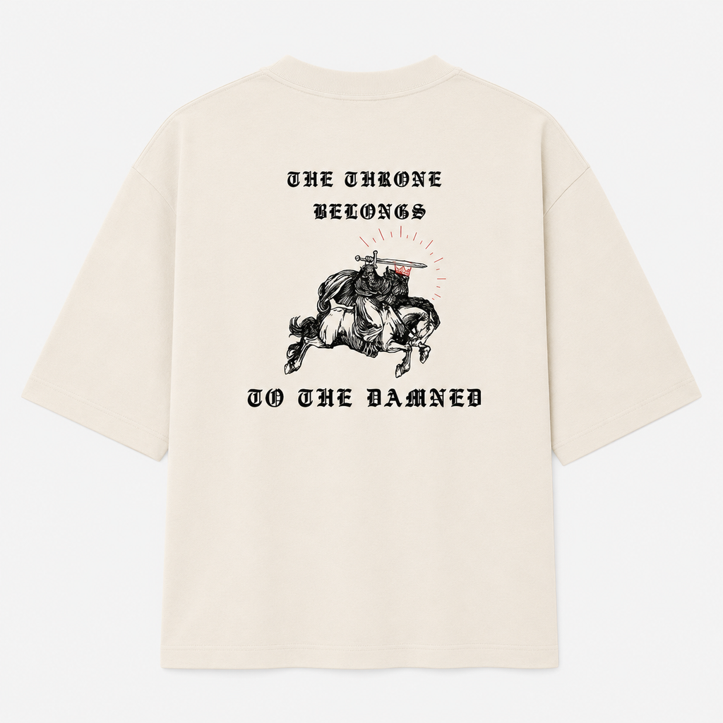 Camiseta Oversized - O trono pertence aos amaldiçoados