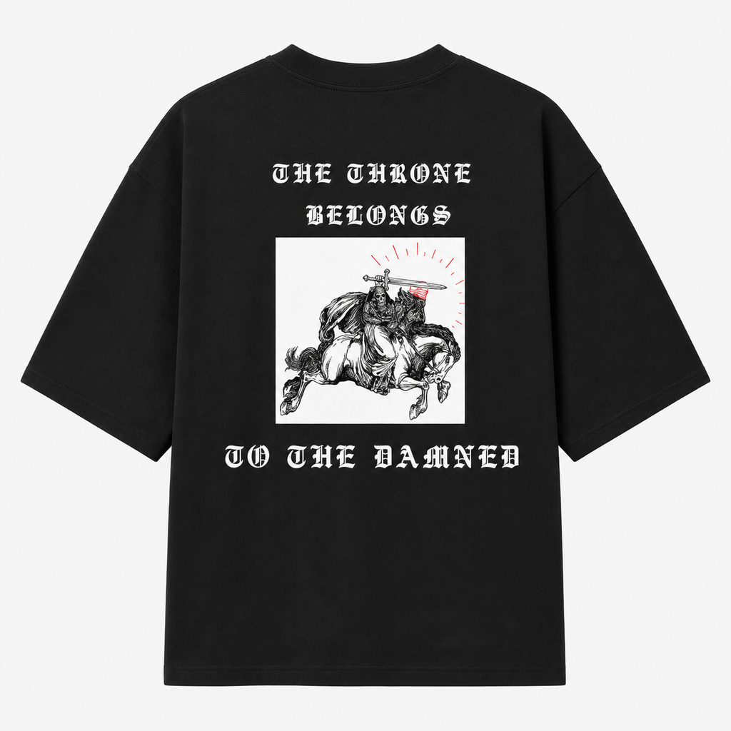 Camiseta Oversized - O trono pertence aos amaldiçoados